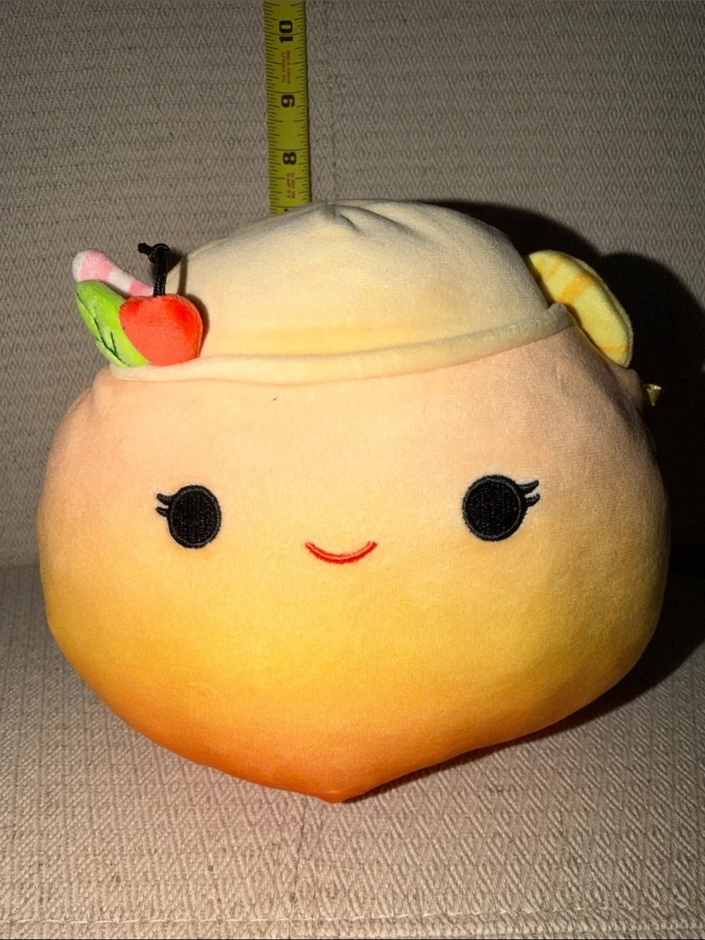 Squishmallows Coral and White Plush Tagged Toy